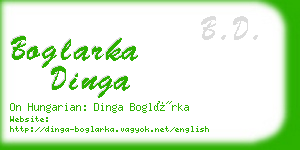 boglarka dinga business card